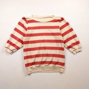 Vintage 60s Slit Neck Red and White Nautical Shirt